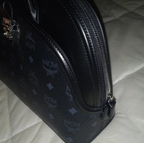 MCM Large Tracy Tote Visetos leather satchel crossbody bag - Picture 11 of 12